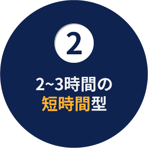 2.２～３時間の短時間型
